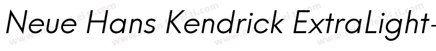 Neue Hans Kendrick ExtraLight字体转换